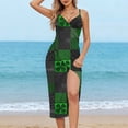 thumbnail image 2 of TaTaai Women St Patrick's Day Printed Beach Dress Ribbon Wrap Skirt Lightweight Sheer Long Dress Cover Up for Summer Beach Vacation Wear Gift, 2 of 9