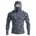 thumbnail image 2 of Long Sleeve Hoodies for Men with Mask Fishing Sun Protection Summer Breathable Casual Camo Hooded Shirts, 2XL, 2 of 9