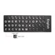 thumbnail image 2 of Etiquetas de teclado en inglés y ruso de Uxcell, cubierta universal de teclado mate, fondo negro con letras blancas, paquete de 2, 2 of 5