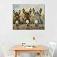 thumbnail image 2 of Orinice Farm Animal Canvas Wall Art Funny Animal Picture Donkey Painting Country Farmhouse Bathroom Kitchen Wall Decor  20x16in, 2 of 6