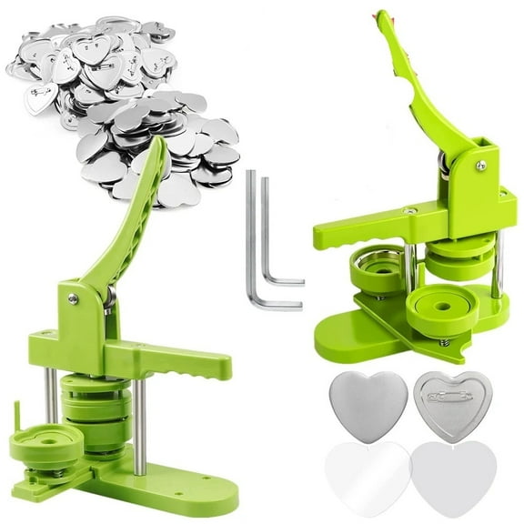 32MM Heart-Shaped Pin Badges Making Machine Set, DIY Badge Button Maker Machine ,Beginner-Friendly