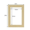 thumbnail image 3 of Linen Acid Free 22x28 Picture Frame Mats with White Core Bevel Cut for 16x20 Pictures - Fits 22x28, 3 of 3