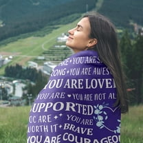 Hug Blanket, Inspirational Blanket Gifts for Women, Mental Health Gifts, Sobriety Gifts for Women, Encouragement Gifts for Women Friends, Get Well Soon Gifts After Surgery Motivational Blanket 50x60