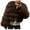 Coffee, variant on TFEOQRY Women's Faux Fur Plush Outwear Winter Thermal Solid Color Loose Stand Collar Hair Plush Jacket Coat Sky Blue