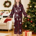 thumbnail image 2 of Gubotare Kids Christmas Pajamas Matching Sets Girls Cute Pajama Sets Long Sleeve Lovely Sleepwear 2 Piece PJS Multiple Cartoon Jammies Size 9-10 (Wine,9-10 Years), 2 of 9
