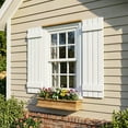 thumbnail image 2 of Barara King Shutters for Windows with Premium Board and Batten, Modern Shutters with Two Horizontal Rails and Easy Mount for Farmhouse, Home Office, Living Room, Bedroom, White(14"*47"), 2 of 8