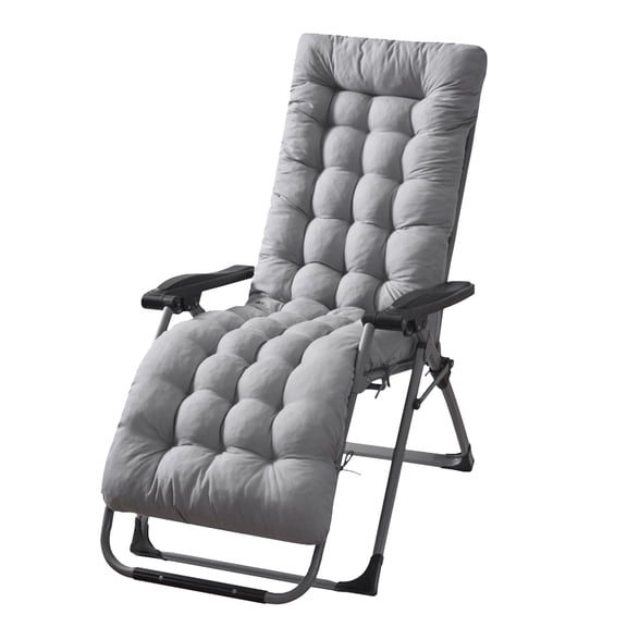 iMounTEK Patio Chaise Lounger Bench Cushion, Indoor Chaise Lounger Rocking Chair Sofa Mat 67in Deck Chair Cushion, Grey
