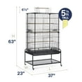 thumbnail image 4 of Prevue Pet Products Playtop Flight Bird Cage with Metal Stand in Black Finish F085, 4 of 8