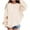 Beige, variant on Dvprdro Girls Fleece-Lined Crewneck Sweatshirt Winter Unisex Thick Warm Casual Pullover Top Kids' Cozy Oversized Long Sleeve Shirt
