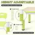 thumbnail image 7 of Kidsbuddy Kids Table and 4 Chairs Set Height Adjustable Toddler Play Activity Table Set with Graffiti Tabletop Children Activity Table for Reading, Drawing, Eating(Fruit Green), 7 of 7