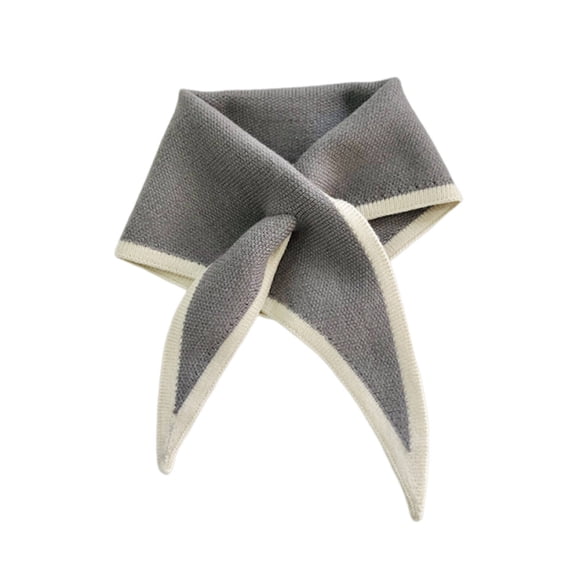 TELOLY Hair Scarf,Warm for Winter Head Wraps for Women,Versatile Triangle Shape Twisted Hate,Gray