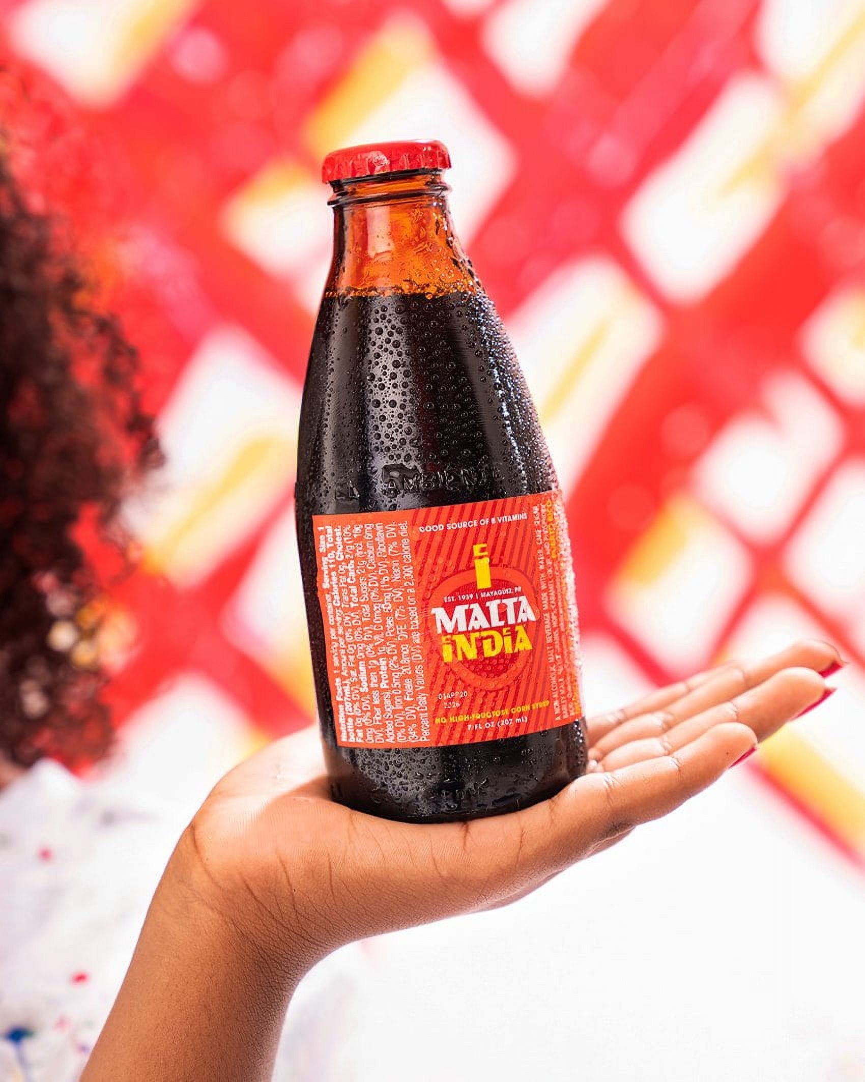 Malta India Malt Beverage, 6 Pack, 7 fl oz Glass Bottles