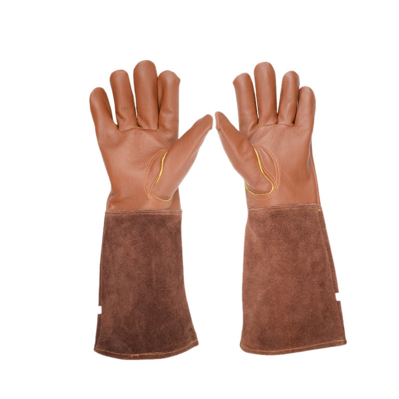 Thorn Proof Goatskin Leather Gardening Rose Pruning Gloves for Men and Women 