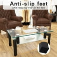 thumbnail image 4 of Glass Coffee Table for Living Room, Clear Rectangle Side Coffee Table with Lower Shelf, Modern Center Table with Metal Legs, 39"x23"x17" Rectangle Center Table Sofa Table, Easy Assembly, LLL4069, 4 of 10