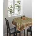thumbnail image 4 of Boho Geometric Abstract Floral Suqare Tablecloth - 54 x 54 Inch, Vintage Ethnic Flower Textured Waterproof & StainResistant Tablecloth, Washable Oil-proof Table Cover for Dining/Party/Wedding/Buffet, 4 of 9