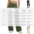 thumbnail image 2 of cocolona Womens High Waist Cargo Pants Elastic Wasit Straight Wide Leg Yoga Pants Summer Casual Business Work Vacation Trousers with Pocket, 2 of 5