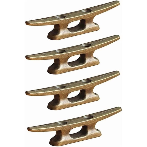 Boat Dock Cleat 4 Inch for Mooring Boat Bronze Host Cast Iron Suitable for Nautical Beach Lake Maritime Decor,4Pcs