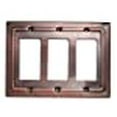 thumbnail image 3 of Monarch Abode Antique Copper Architectural Triple Rocker Decorative Wall Plate Switch Plate Outlet Cover, 3 Gang, 3 of 10