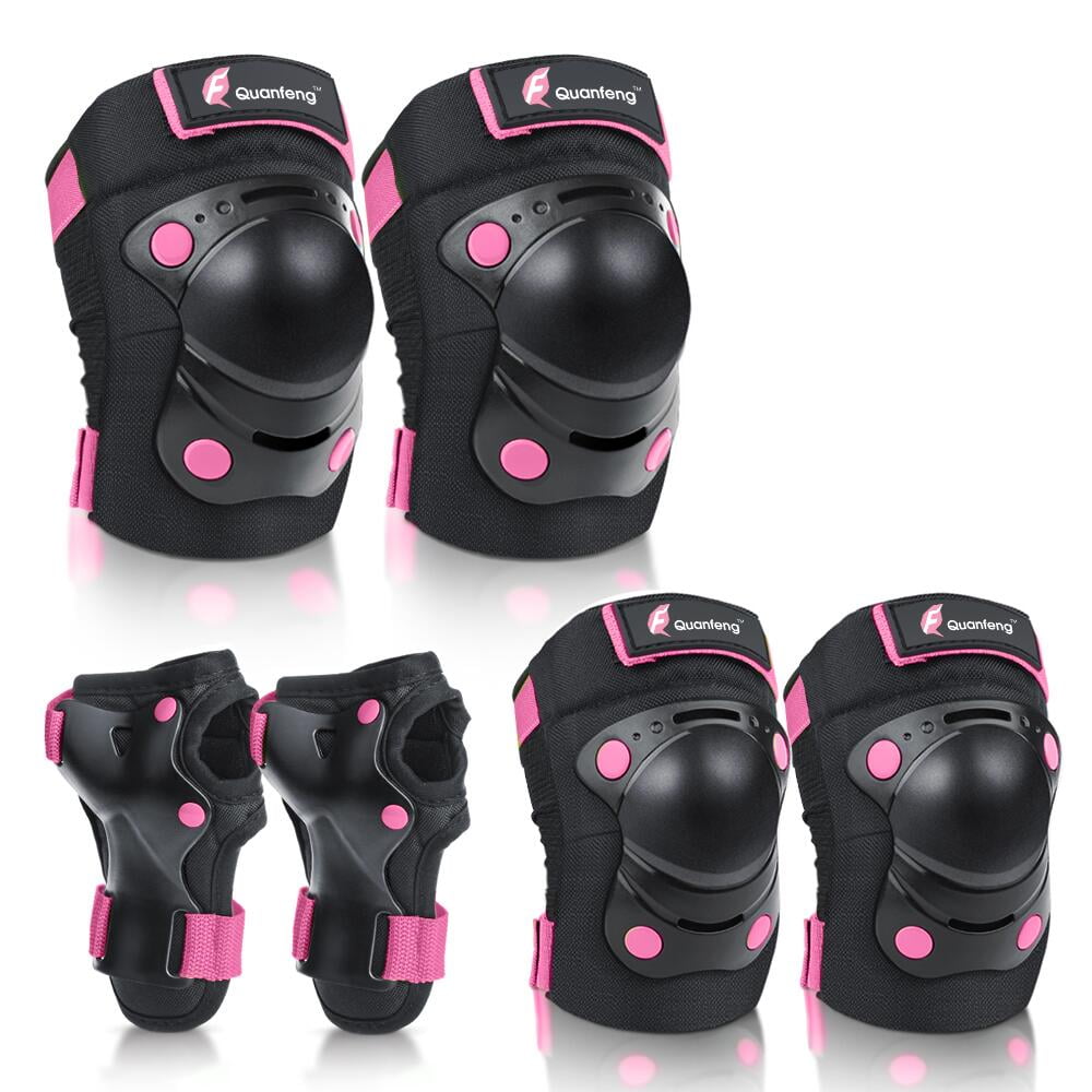 QUANFENG QF Knee Pads and Elbow Pads for Kids Wrist Guards Skateboard