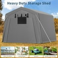 thumbnail image 6 of Yeshouse 10x15FT Portable Outdoor Garage, Waterproof & UV-Resistant Portable Storage Shed with 2 Roll-Up Doors, Carport Tent for Motorcycle, Bike, and Tools, 6 of 6