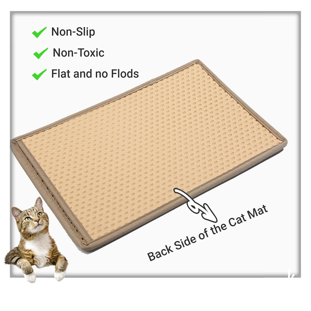 Pefilos Double Layer Anti Tracking Waterproof Cat Litter Trapping Mat Yellow Pefilos Double Layer Anti Tracking Waterproof Cat Litter Trapping Mat Yellow