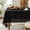 Black-52" x 52" (Square), variant on Tassel Linen Round Table Cloth Black 52 Inch | Trimmed Sleek Drapington Blend Water Stain Resistant Dining Tablecloths Washable Farmhouse Cover