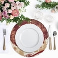 thumbnail image 4 of Ryvnso Christmas Trees Round Plate Mats Dining Table Placemat Set of 4 for Holiday Decoration, 4 of 7