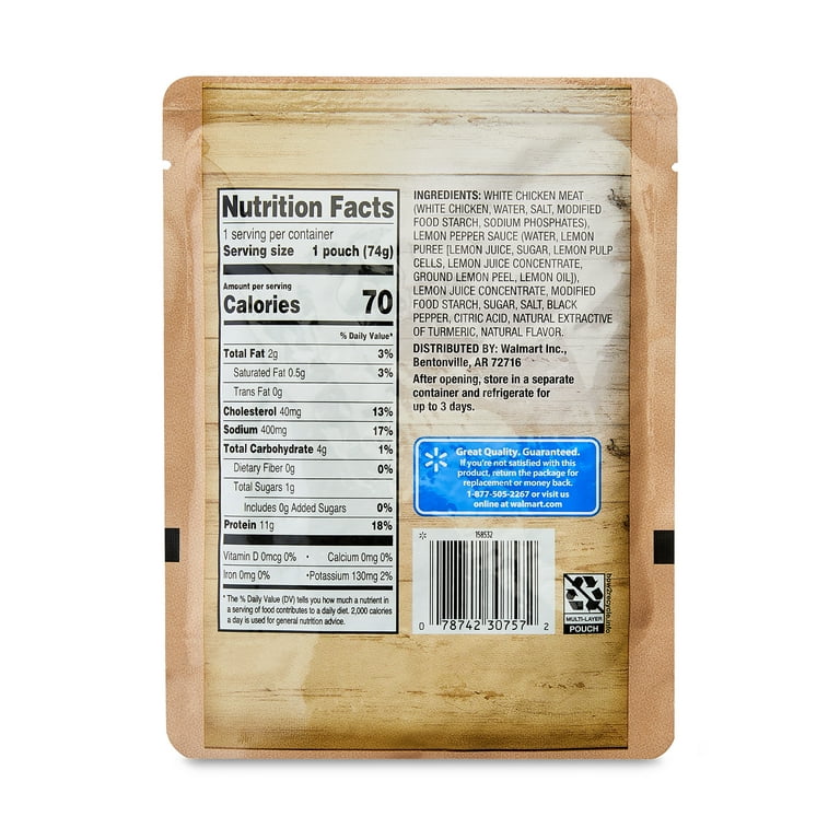 3 pack) Great Value Premium White Chicken in Lemon Pepper Sauce