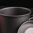 thumbnail image 2 of Greeniant Taza de agua para acampar, taza de bebida turística con mango portátil, cocina hirviendo al aire libre, café, té de la leche, bebida Kits de desorden para acampar 500ML Greeniant OD029767-03, 2 of 6