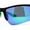 Black Green Teal Mirror, variant on Mens Color Mirror Baseball Half Rim Wrap Plastic Sport Sunglasses Black Blue Mirror