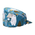 thumbnail image 1 of Yingyy Surgery Caps Doctors Adjustable Breathable Dull Polish Button Professional Chic Various Patterns Multifunctional Operating Hats BLue Polar Bear, 1 of 8