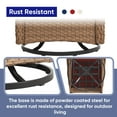 thumbnail image 3 of POCASSY 3 Piece Patio Set Outdoor Wicker Glider Rocking and Swivel Chairs with Cushions, 3 of 12