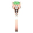 thumbnail image 3 of Solitaire with Accents Engagement Ring for Women - 2.21ct Simulated Green Diamond in 18K Rose Gold Promise Ring, 3 of 6