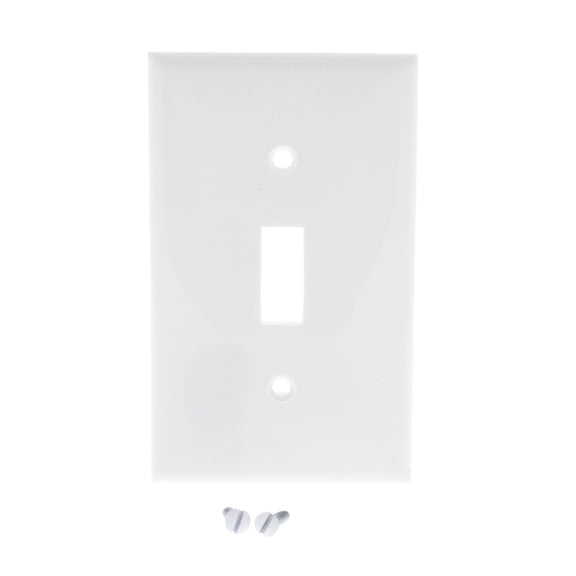 Leviton 80701-W White Nylon Single Gang Toggle Light Switch Wall Plate