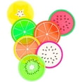 thumbnail image 1 of Posavasos de frutas, 7 piezas de 3,5 pulgadas (alrededor de 8,9 cm) posavasos antideslizantes aislado colorido único rebanada posavasos de silicona Namotu HMHZ1694, 1 of 7