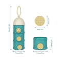 thumbnail image 2 of Baby Formula Dispenser, 3 Layers Stackable Non-Spill Snack Storage Milk Powder Formula Container for Travel, BPA Free, 2 of 4