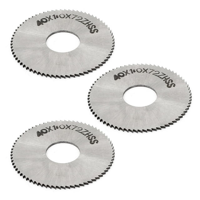 Unique Bargains 3pcs 40mm Dia 1mm Thickness 72 Teeth HSS Slitting Saw Cutter Cutting Tool