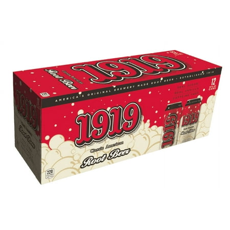 1919 16oz Classic American Root Beer Soda, 12 pack