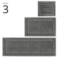 thumbnail image 2 of mDesign Microfiber Polyester Bathroom Rugs for Indoor Bath, Set of 3 - Dark Gray, 2 of 9