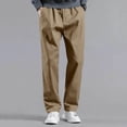 thumbnail image 2 of Men's Straight Leg Elastic Waist Joggers, Drawstring Casuals Trousers, Lightweight Quick Dry Breathable Stretchy Everyday Wear Streetwear Lounge Pants | JASKFLY,Yellow L, 2 of 6