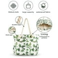 thumbnail image 3 of Vikakiooze 2023 Promotion on sale, Tropical Summer Palm Tree Leaf Large Beach Bag Tote Bags Reusable Grocery Shoulder Bag With Zipper Pocket, 3 of 6