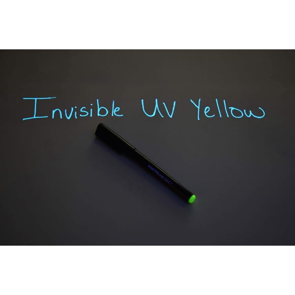 DirectGlow Invisible UV Blacklight Reactive Pen Ink Marker (Yellow, 1 Marker)