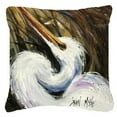 thumbnail image 1 of Carolines Treasures JMK1214PW1414 White Egret Coussin Décoratif en Toile, 1 of 4