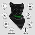 thumbnail image 6 of Sun Protection Face Mask Neck Gaiter Thin Green Line America Flag Sunscreen Breathable Bandana Balaclava, 6 of 7