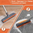 thumbnail image 3 of 2-in-1 Floor Scrub Brush with Long Handle, 12" Wide Head, Indoor/Outdoor Cleaning, 3 of 7