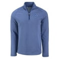 thumbnail image 2 of Men's Cutter & Buck  Heather Royal Los Angeles Rams Peshastin Eco Fleece Tri-Blend Raglan Recycled Quarter-Zip Jacket, 2 of 3