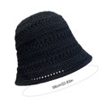 thumbnail image 6 of bestolf Women Summer Basin Hat Pure Color Hollow Design Fisherman Hat Travel Sun Protection Bucket Hat (Beige1 ), 6 of 8