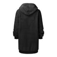 thumbnail image 7 of Women's Plus Size Casual Color Block Sweatshirt Zipper Hoodie Loose Blouse Warm Coat, 7 of 7