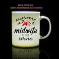 thumbnail image 5 of Waldeal Midwife Coffee Mug for Doctor Nurse, Awesome Midwife at Your Cervix Coffee Tea Cup, Personalized Gift for Men Women, 11 oz Fine Bone China White, 5 of 6