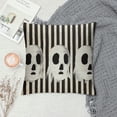 thumbnail image 2 of PHYHOO Halloween Ghost Throw Pillow Cover, Black Stripes Cushion Case Decoration for Sofa Couch, 2 of 5
